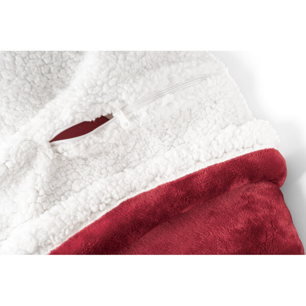 Manta reversível em tecido polar (190 g/m²) acetinado com forro sherpa (225 g/m²), - Brinde Corporativo Personalizado | Enova