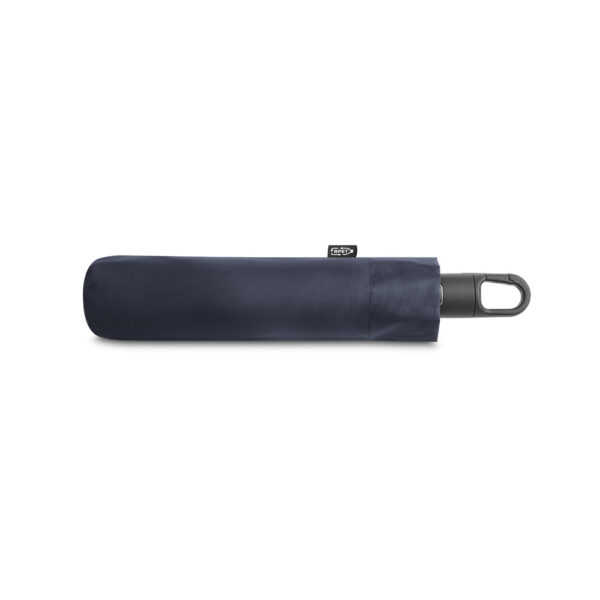 Guarda-chuva dobrável de 23'' em 100% poliéster reciclado pongee 190T (100% rPET) com abertura e fecho automático - Brinde Corporativo Personalizado | Enova