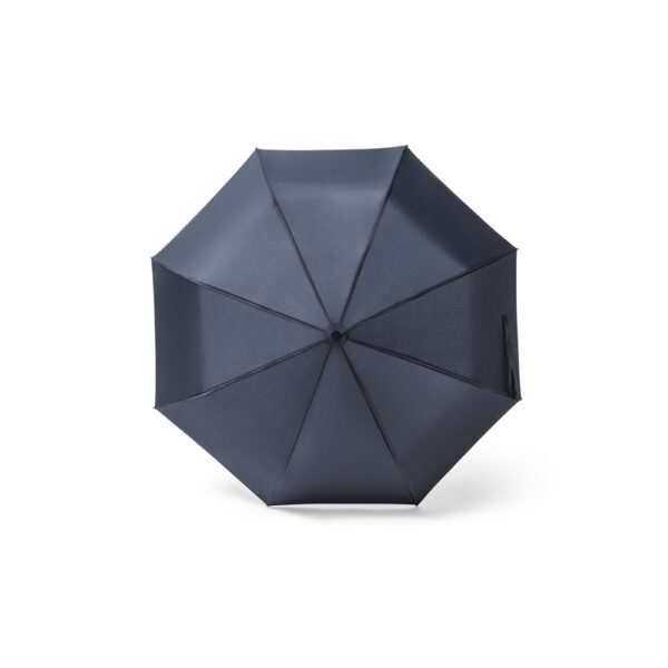 Guarda-chuva dobrável de 23'' em 100% poliéster reciclado pongee 190T (100% rPET) com abertura e fecho automático - Brinde Corporativo Personalizado | Enova