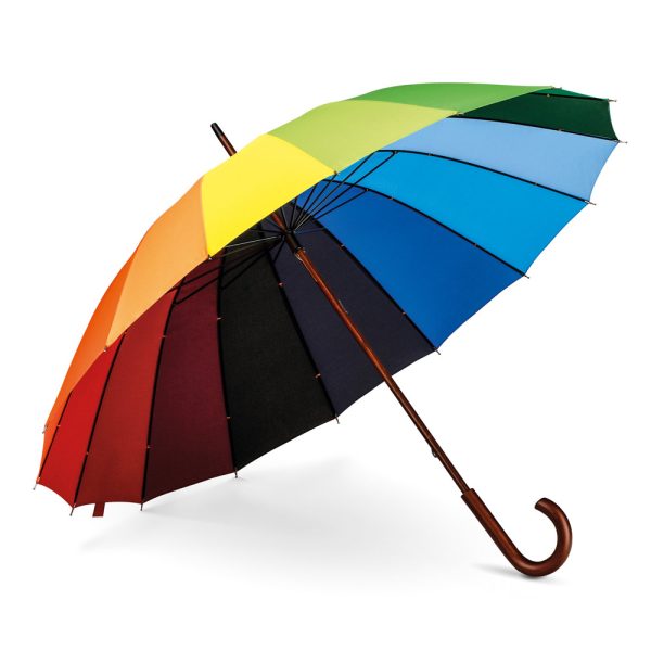 Guarda-chuva arco-íris em 190T pongee - Brinde Corporativo Personalizado | Enova