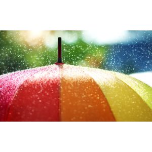Guarda-chuva arco-íris em 190T pongee - Brinde Corporativo Personalizado | Enova