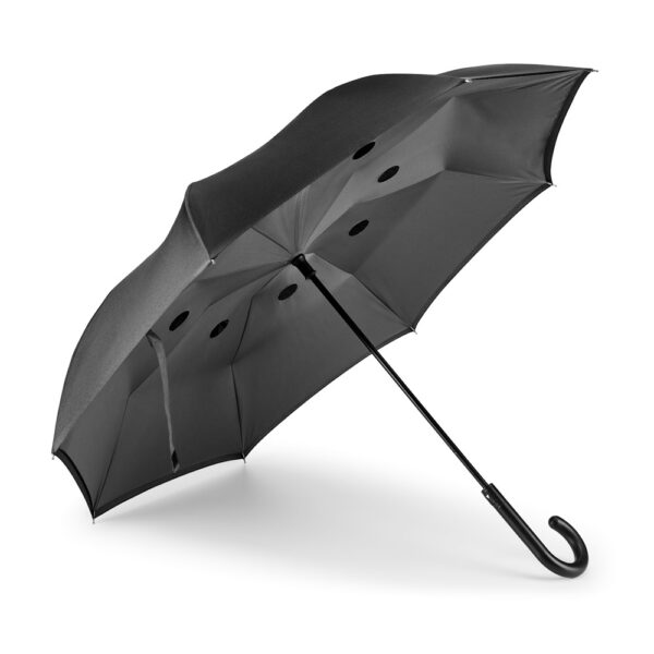 Guarda-chuva reversível em pongee 190T com fecho automático - Brinde Corporativo Personalizado | Enova
