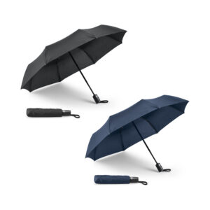Guarda-chuva em Pongee 190T dobrável com abertura e fecho automático - Enova Brindes Personalizados