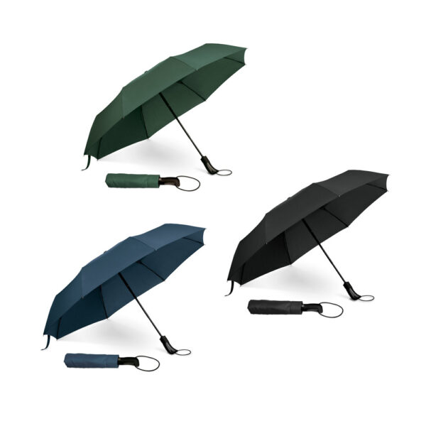 Guarda-chuva dobrável em 190T pongee com abertura automática - Enova Brindes Personalizados