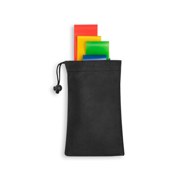 Conjunto de 4 bandas elásticas com bolsa de non-woven - Brinde Corporativo Personalizado | Enova