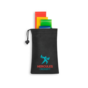 Conjunto de 4 bandas elásticas com bolsa de non-woven - Brinde Corporativo Personalizado | Enova