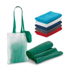 Toalha de praia em veludo de algodão (320 g/m²) - Enova Brindes Personalizados