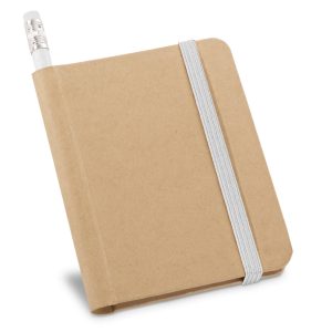 Caderno A7 de capa rígida em papel com 140 páginas lisas - Brinde Corporativo Personalizado | Enova