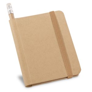 Caderno A7 de capa rígida em papel com 140 páginas lisas - Brinde Corporativo Personalizado | Enova