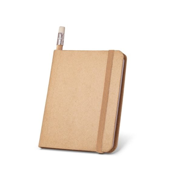 Caderno A7 de capa rígida em papel com 140 páginas lisas - Brinde Corporativo Personalizado | Enova