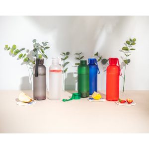 Squeeze esportiva em PET 100% reciclado, com acabamento fosco 600 mL - Brinde Corporativo Personalizado | Enova