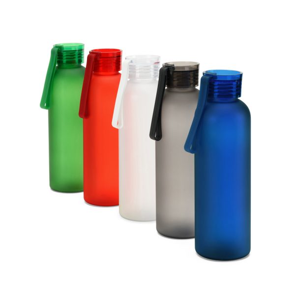 Squeeze esportiva em PET 100% reciclado, com acabamento fosco 600 mL - Enova Brindes Personalizados