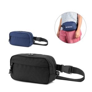 Pochete em 600D poliéster reciclado e forra em 210D poliéster reciclado - Enova Brindes Personalizados