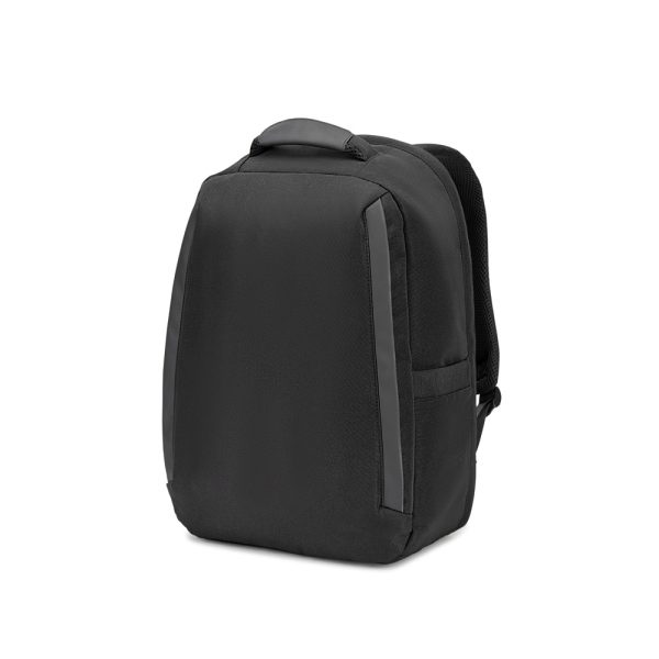 Mochila antirroubo, em poliéster reciclado 600D twill, resistente à água, e bolso para notebook 17.3" 20 L - Brinde Corporativo Personalizado | Enova