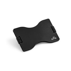 Porta cartões com bloqueio RFID e fita elástica em poliéster - Brinde Corporativo Personalizado | Enova