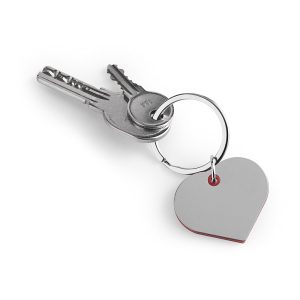 Chaveiro coração em metal e ABS - Brinde Corporativo Personalizado | Enova