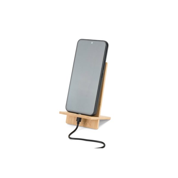 Suporte para celular em bambu, desmontável em duas partes - Brinde Corporativo Personalizado | Enova