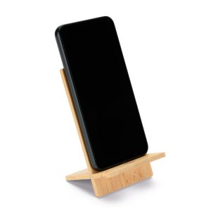 Suporte para celular em bambu, desmontável em duas partes - Brinde Corporativo Personalizado | Enova
