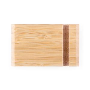 Suporte para celular em bambu com duas canaletas de tamanhos diferentes - Brinde Corporativo Personalizado | Enova