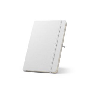 Caderno A5 de capa dura em PET 100% reciclado 300D ideal para personalização em sublimação - Brinde Corporativo Personalizado | Enova