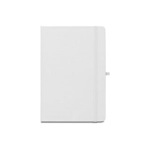 Caderno A5 de capa dura em PET 100% reciclado 300D ideal para personalização em sublimação - Brinde Corporativo Personalizado | Enova