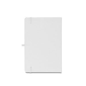 Caderno A5 de capa dura em PET 100% reciclado 300D ideal para personalização em sublimação - Brinde Corporativo Personalizado | Enova