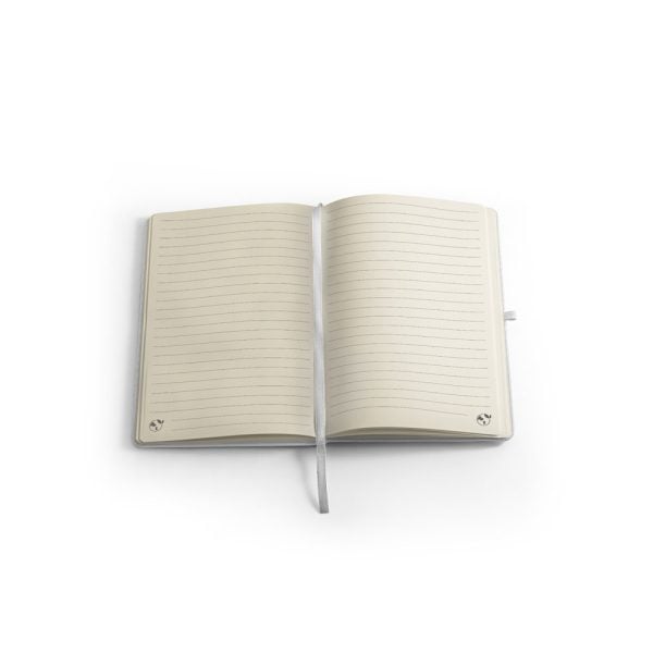 Caderno A5 de capa dura em PET 100% reciclado 300D ideal para personalização em sublimação - Brinde Corporativo Personalizado | Enova