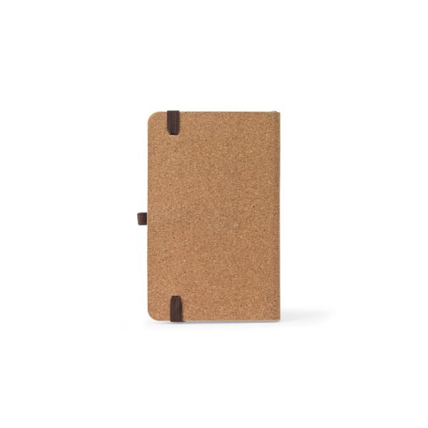 Caderno de bolso de capa dura em folha de bambu e cortiça com 160 páginas pautadas - Brinde Corporativo Personalizado | Enova