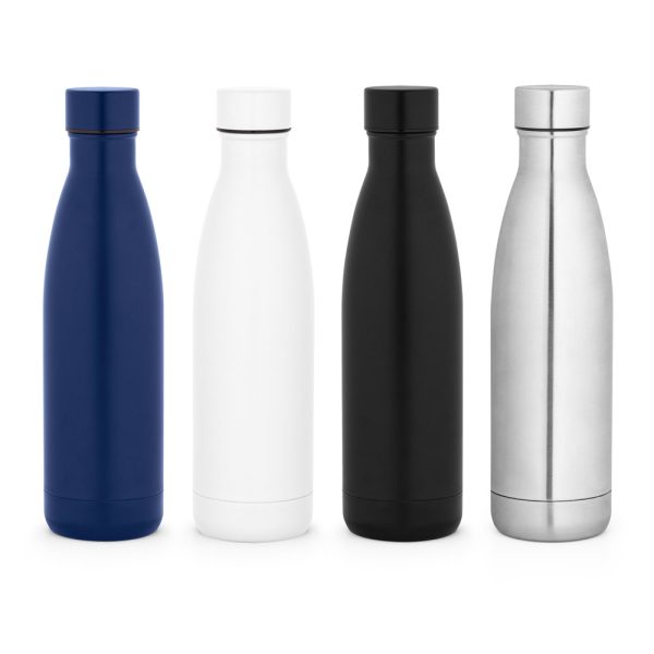 Garrafa em aço inox 90% reciclado de parede dupla térmica, isolada a vácuo e acabamento mate 810 mL - Enova Brindes Personalizados
