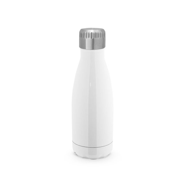 Garrafa em aço inox com parede dupla, isolada a vácuo 380 mL - Brinde Corporativo Personalizado | Enova