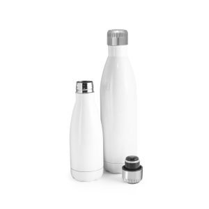Garrafa em aço inox com parede dupla, isolada a vácuo 800 mL - Brinde Corporativo Personalizado | Enova