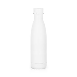 Garrafa térmica em aço inox 90% reciclado com parede dupla, isolada a vácuo e acabamento em mate 520 mL - Brinde Corporativo Personalizado | Enova