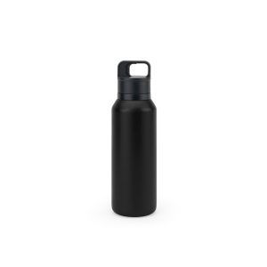 Garrafa em aço 91% inoxidável com parede dupla isolada a vácuo e botão que facilita sua abertura 590 mL - Brinde Corporativo Personalizado | Enova