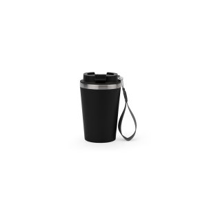Copo de viagem em aço inox 90% reciclado com parede dupla e acabamento em mate 460 mL - Brinde Corporativo Personalizado | Enova