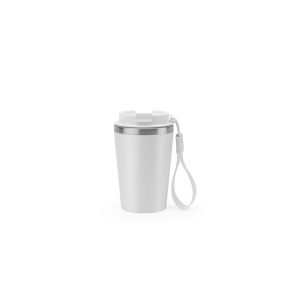 Copo de viagem em aço inox 90% reciclado com parede dupla e acabamento em mate 460 mL - Brinde Corporativo Personalizado | Enova