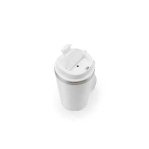 Copo de viagem em aço inox 90% reciclado com parede dupla e acabamento em mate 460 mL - Brinde Corporativo Personalizado | Enova