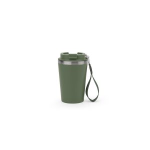 Copo de viagem em aço inox 90% reciclado com parede dupla e acabamento em mate 460 mL - Brinde Corporativo Personalizado | Enova