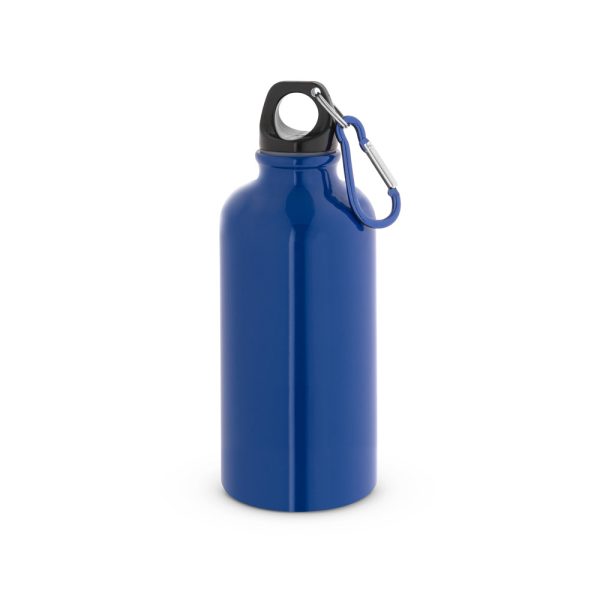 Squeeze esportiva em aço inox, de parede simples e acabamento brilhante com mosquetão 560 mL - Brinde Corporativo Personalizado | Enova