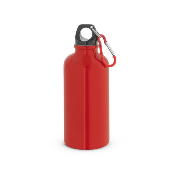 Squeeze esportiva em aço inox, de parede simples e acabamento brilhante com mosquetão 560 mL - Brinde Corporativo Personalizado | Enova