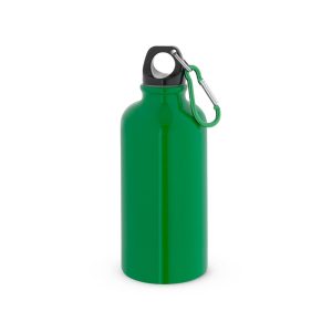 Squeeze esportiva em aço inox, de parede simples e acabamento brilhante com mosquetão 560 mL - Brinde Corporativo Personalizado | Enova