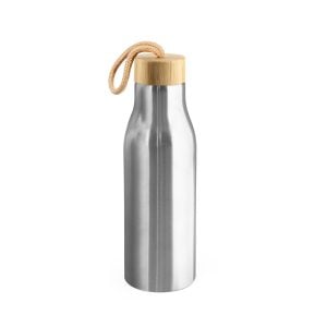 Squeeze em aço inox 90% reciclado, de parede simples e acabamento em mate 570 mL - Brinde Corporativo Personalizado | Enova