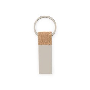 Conjunto composto por um porta-cartões e chaveiro, ambos em metal e cortiça - Brinde Corporativo Personalizado | Enova