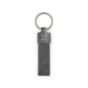 Conjunto composto por um porta-cartões e chaveiro, ambos em metal e poliéster reciclado (30% rPET) - Brinde Corporativo Personalizado | Enova