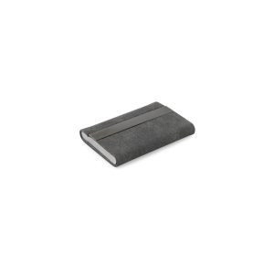 Conjunto composto por um porta-cartões e chaveiro, ambos em metal e poliéster reciclado (30% rPET) - Brinde Corporativo Personalizado | Enova