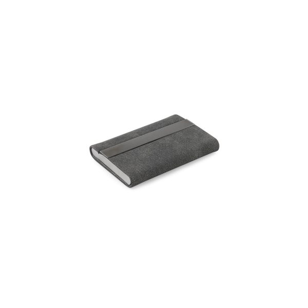 Conjunto composto por um porta-cartões e chaveiro, ambos em metal e poliéster reciclado (30% rPET) - Brinde Corporativo Personalizado | Enova
