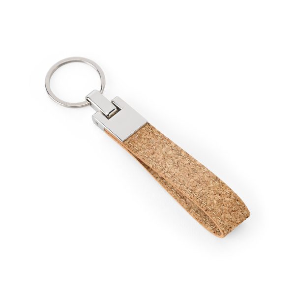 Conjunto composto por uma esferográfica e chaveiro, ambos em metal e cortiça - Brinde Corporativo Personalizado | Enova