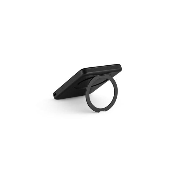 Bateria portátil magnética em ABS 100% reciclado com suporte, carregador wireless super-rápido 15W e capacidade de 5.000 mAh - Brinde Corporativo Personalizado | Enova