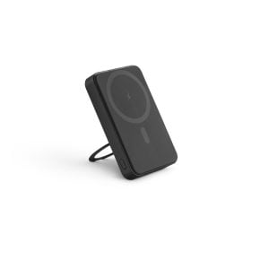 Bateria portátil magnética em ABS 100% reciclado com suporte, carregador wireless super-rápido 15W e capacidade de 10.000 mAh - Brinde Corporativo Personalizado | Enova