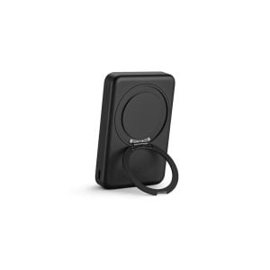 Bateria portátil magnética em ABS 100% reciclado com suporte, carregador wireless super-rápido 15W e capacidade de 10.000 mAh - Brinde Corporativo Personalizado | Enova