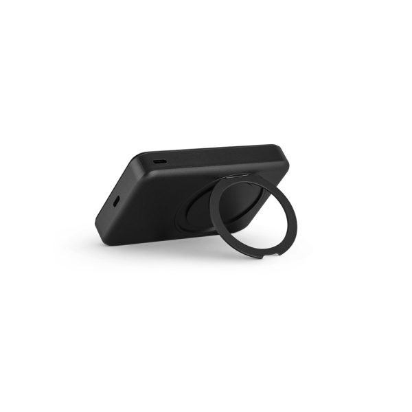Bateria portátil magnética em ABS 100% reciclado com suporte, carregador wireless super-rápido 15W e capacidade de 10.000 mAh - Brinde Corporativo Personalizado | Enova